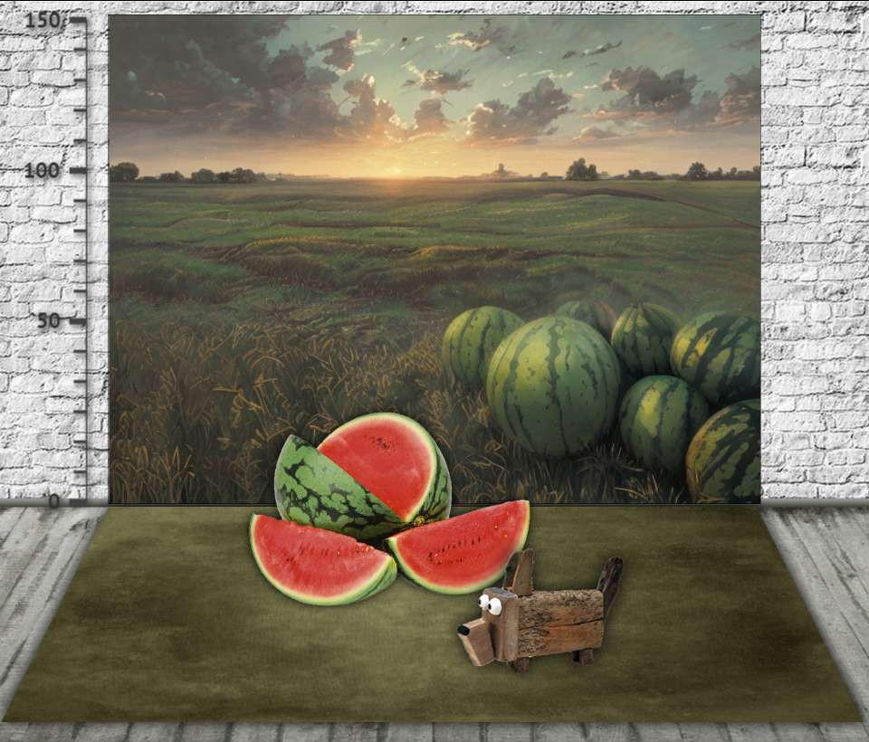 Backdrop "Watermelons in the field"