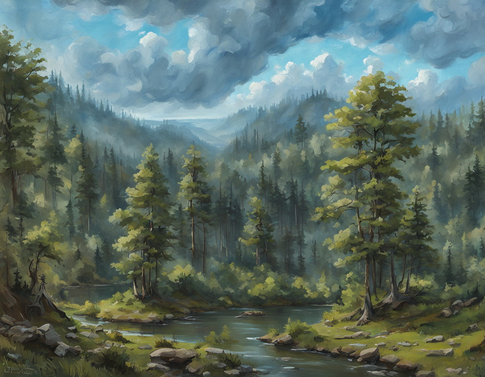 Backdrop "Сoniferous forest"