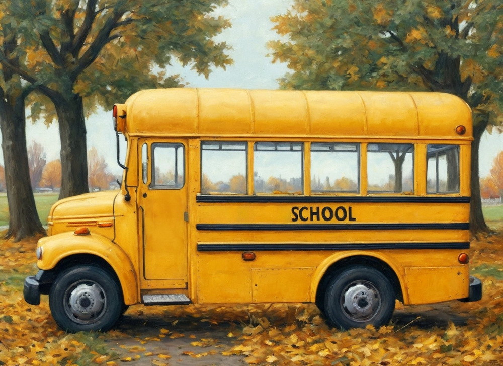 Backdrop "School bus"