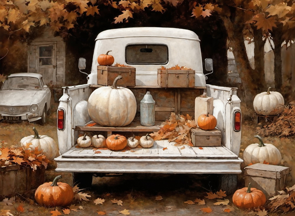 Backdrop "Autumn ghost truck"