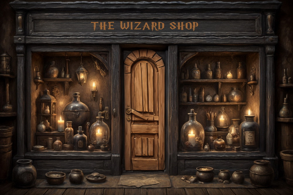 Backdrop "The wizard shop"