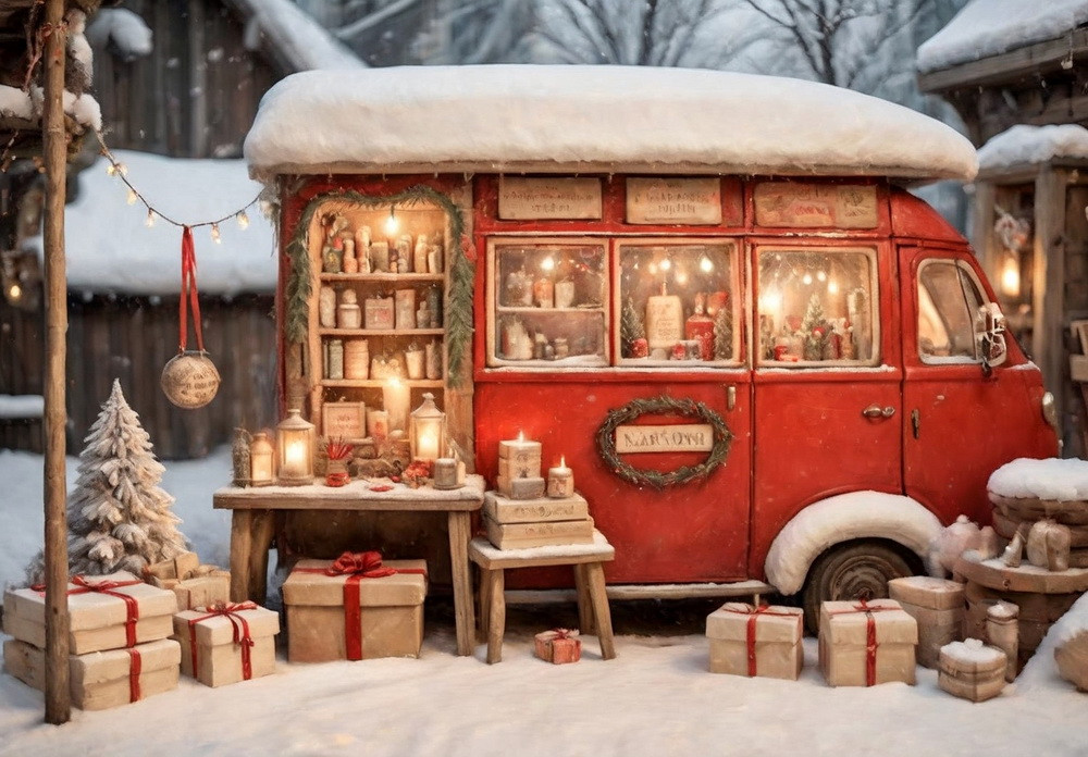 Backdrop "Xmas van"