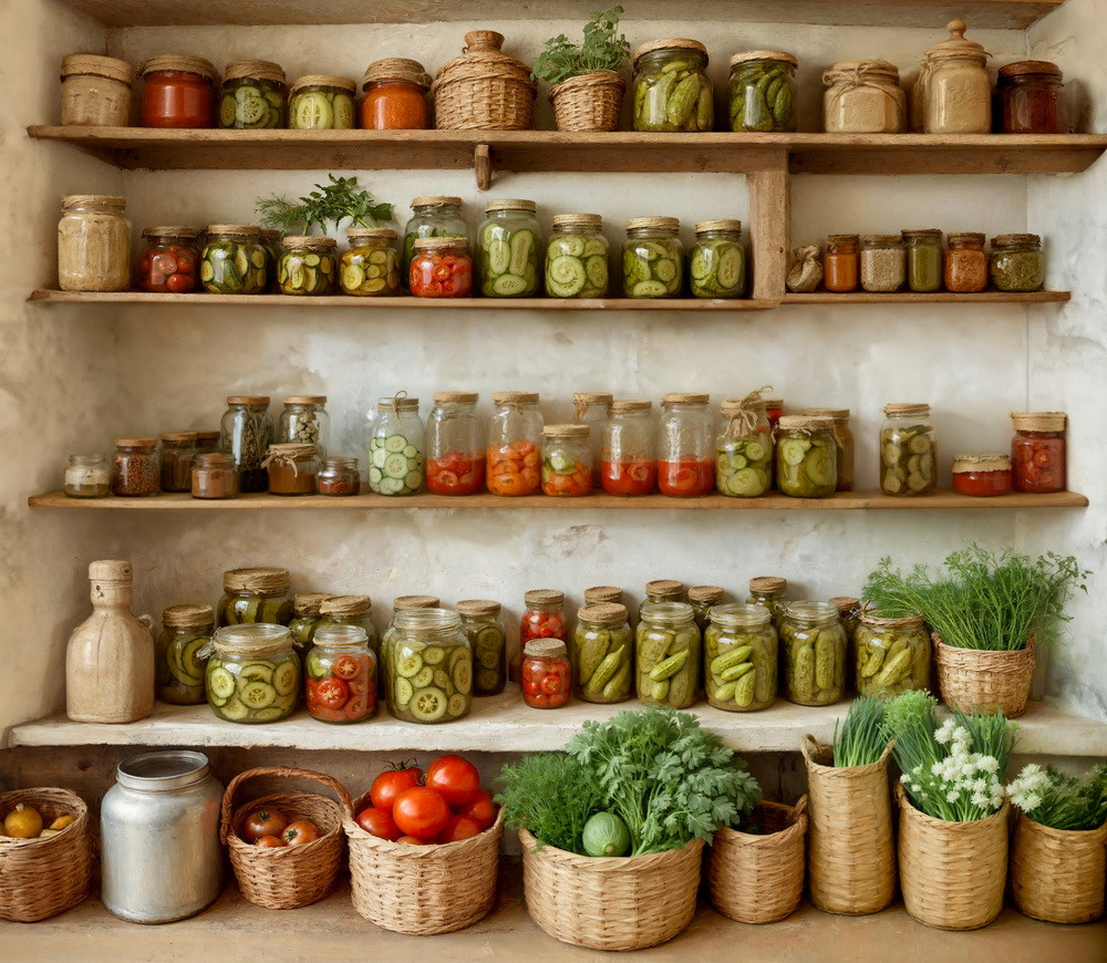 Backdrop "Large light jars"