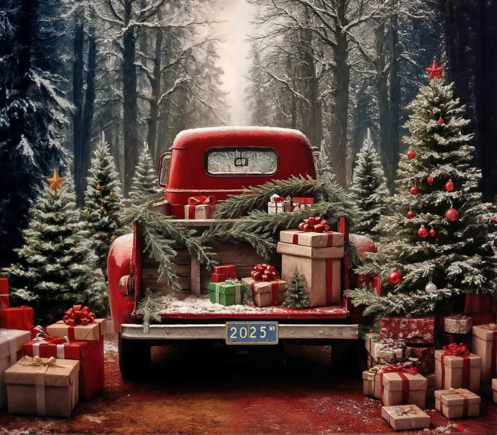 Backdrop "Christmas truck"