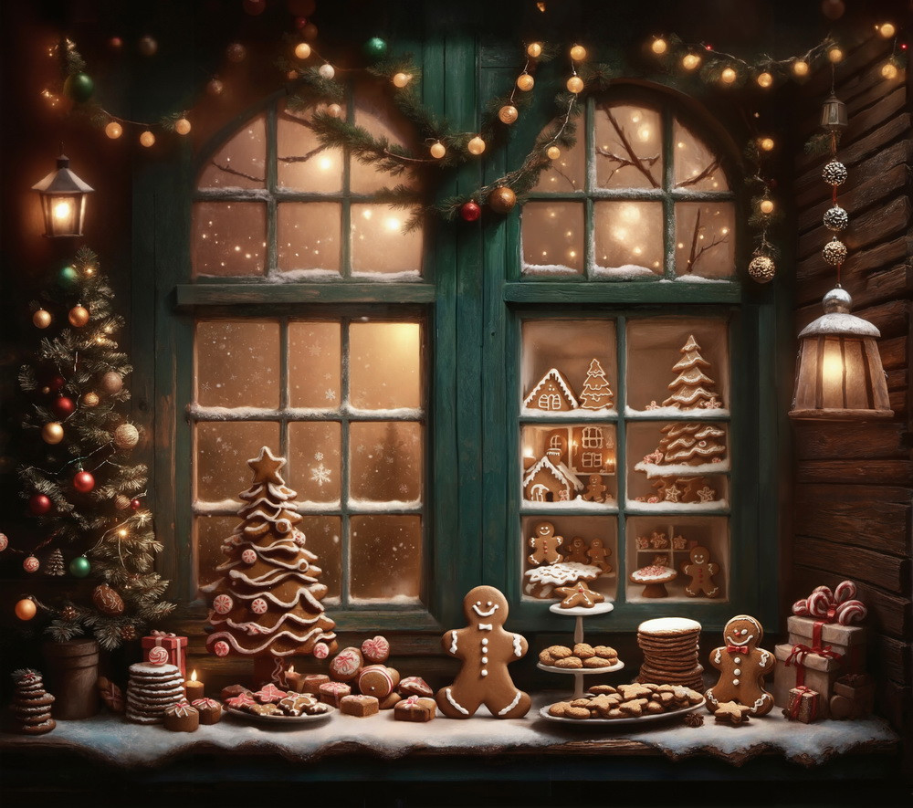 Backdrop "Gingerbread showcase"