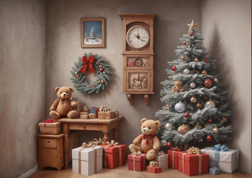 Backdrop "Room with clocks"