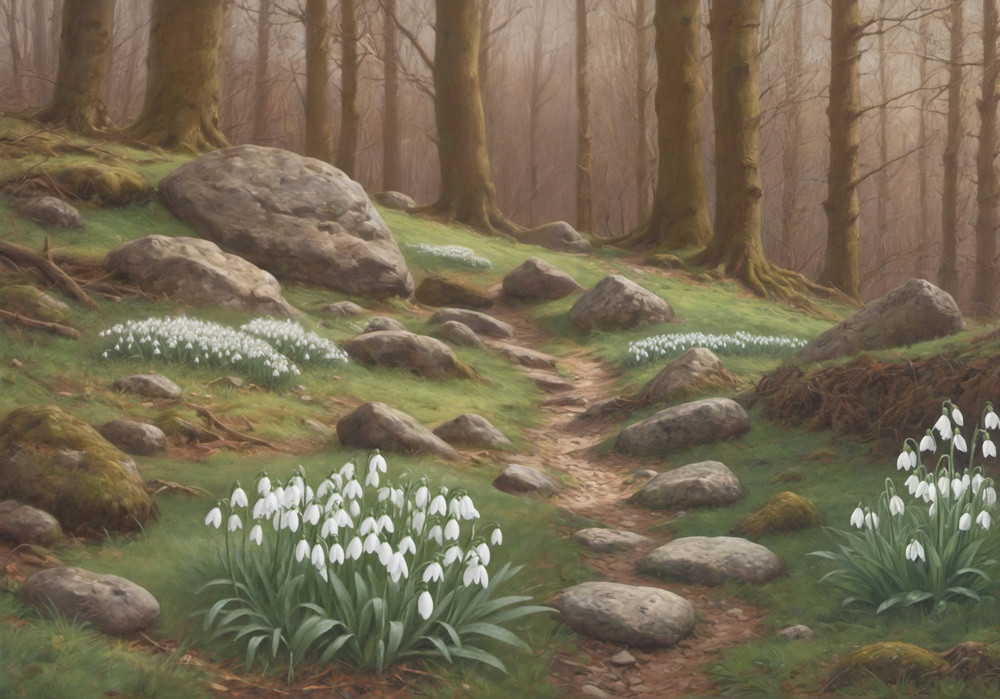 Backdrop "Snowdrops" 2.0