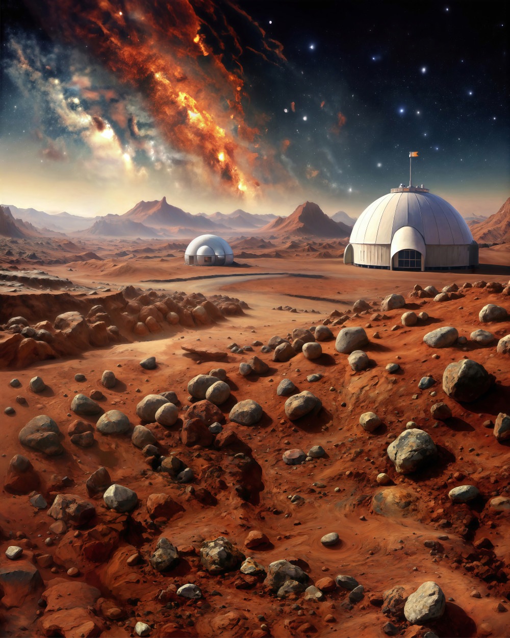 Combined backdrop "Red planet"