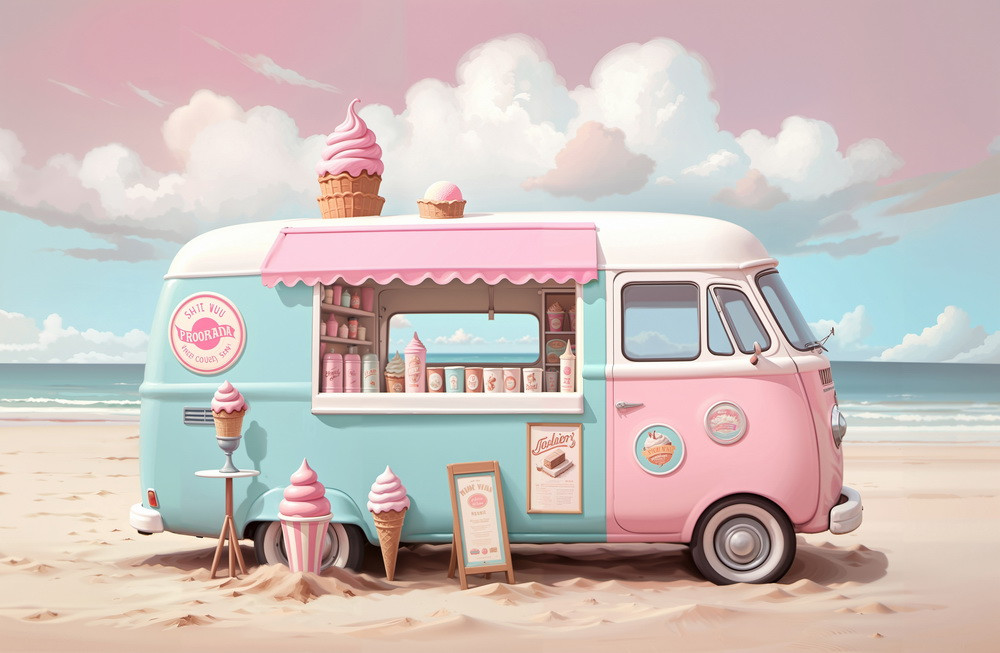 Backdrop "Icecream van ver.2"