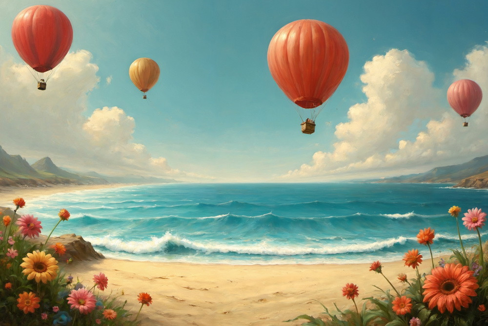 Backdrop "Apple lake balloon"