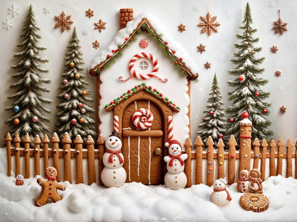 Backdrop "Gingerbread yard"