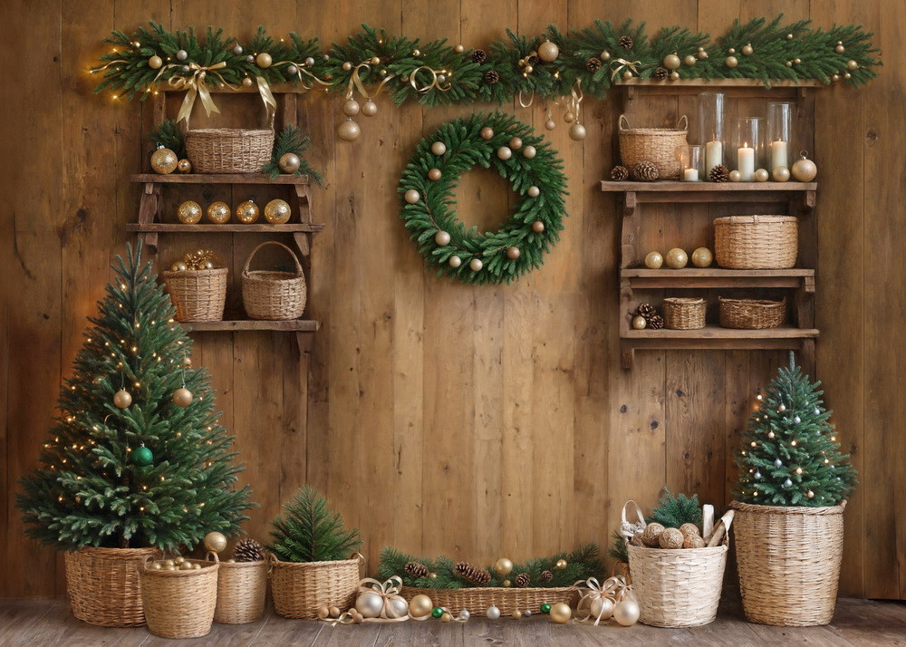 Backdrop "Xmas baskets"
