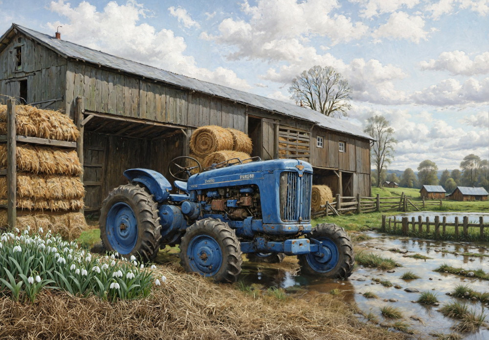 Backdrop "Spring on the farm var.2"