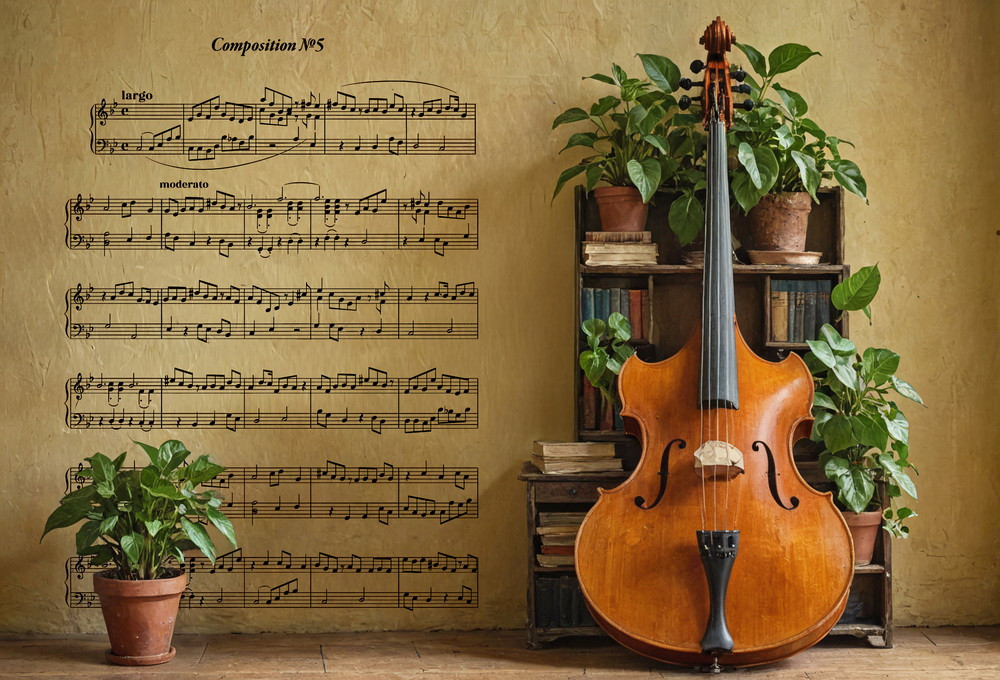 Нейрофотофон "Стена с нотами, вариант 2"