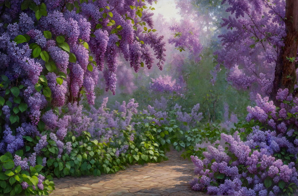 Backdrop "Liliac park"