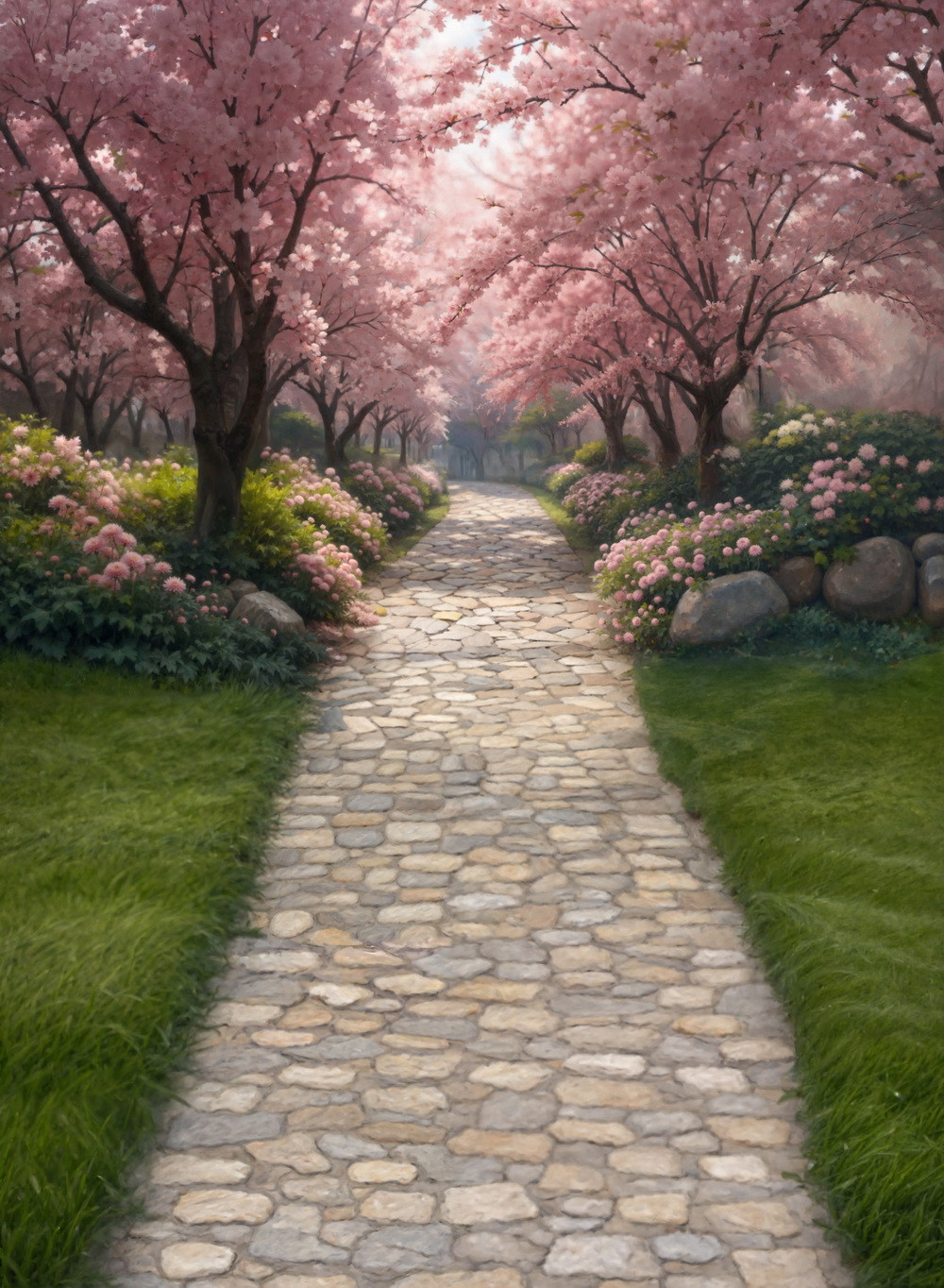 Combined backdrop "Blossom sakuras"