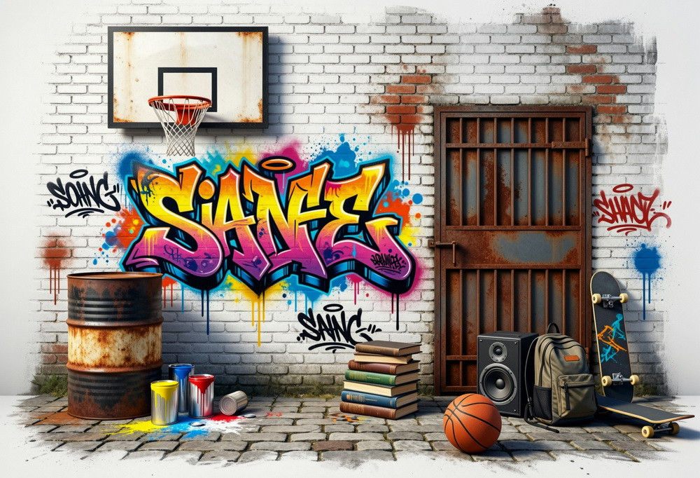 Custom backdrop "Gangsta style" (light version)