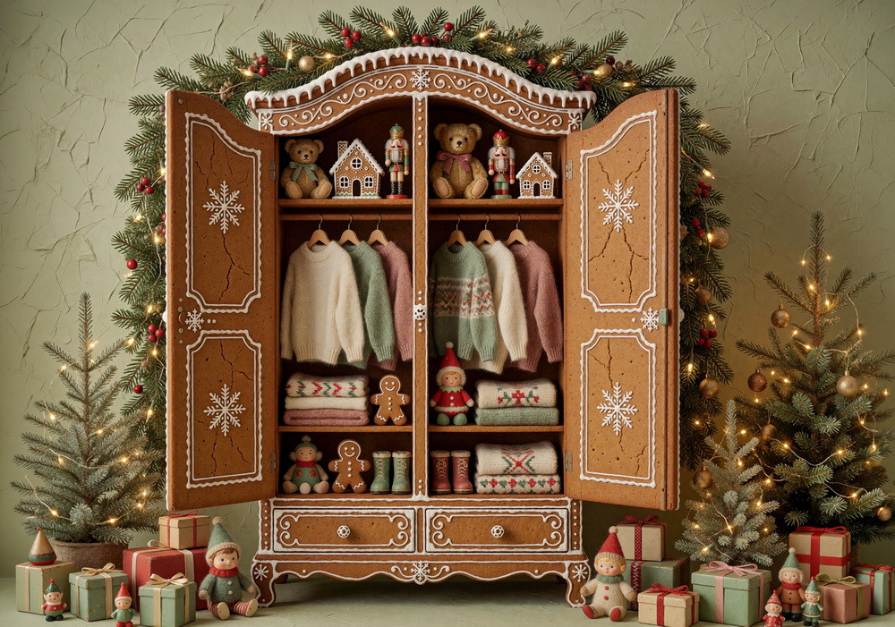 Backdrop "The gardener's closet (xmas ginger olive)" Backdrop "The gardener's closet (xmas ginger olive)"