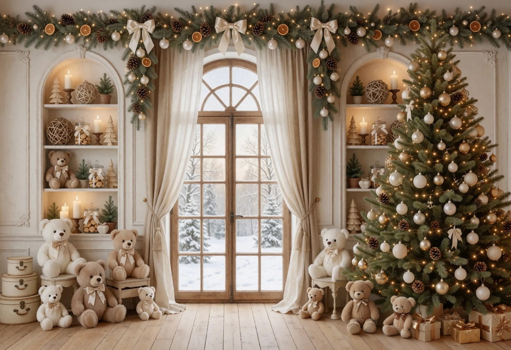Backdrop "Cozy December (with fir)" 