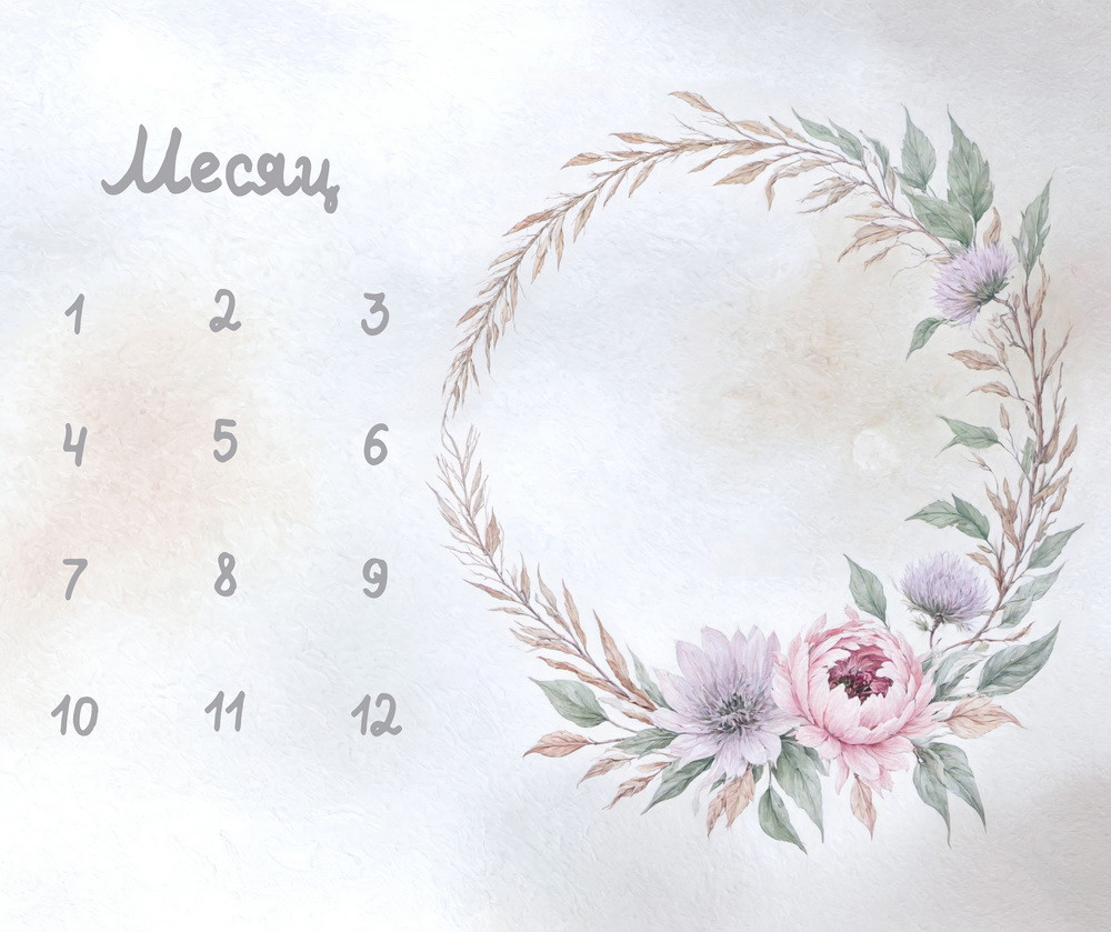 12 month backdrop for moms "flowers"