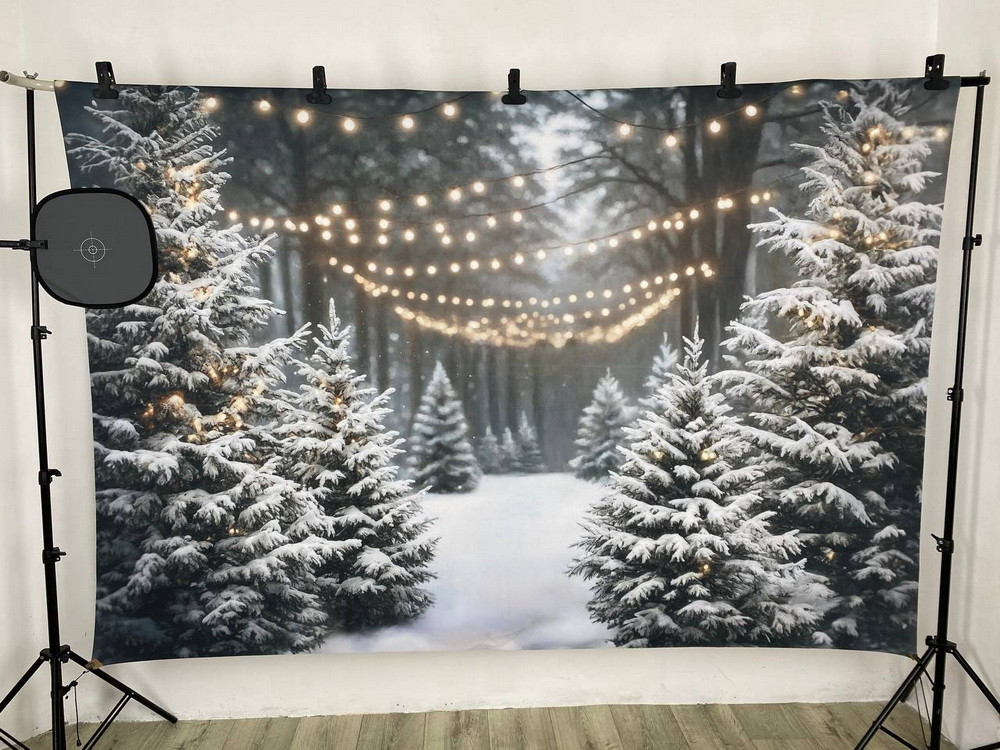 Backdrop "Firs and garlands"