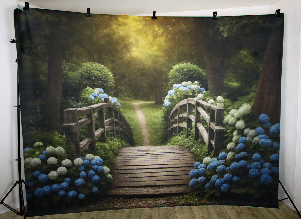 Backdrop "Wild hydrangeas"