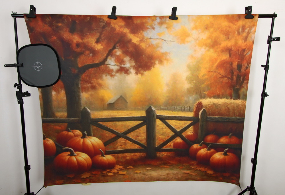 Backdrop "Pumpkins at a fence 2,0"