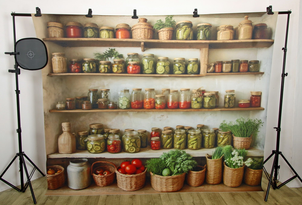 Backdrop "Large light jars"