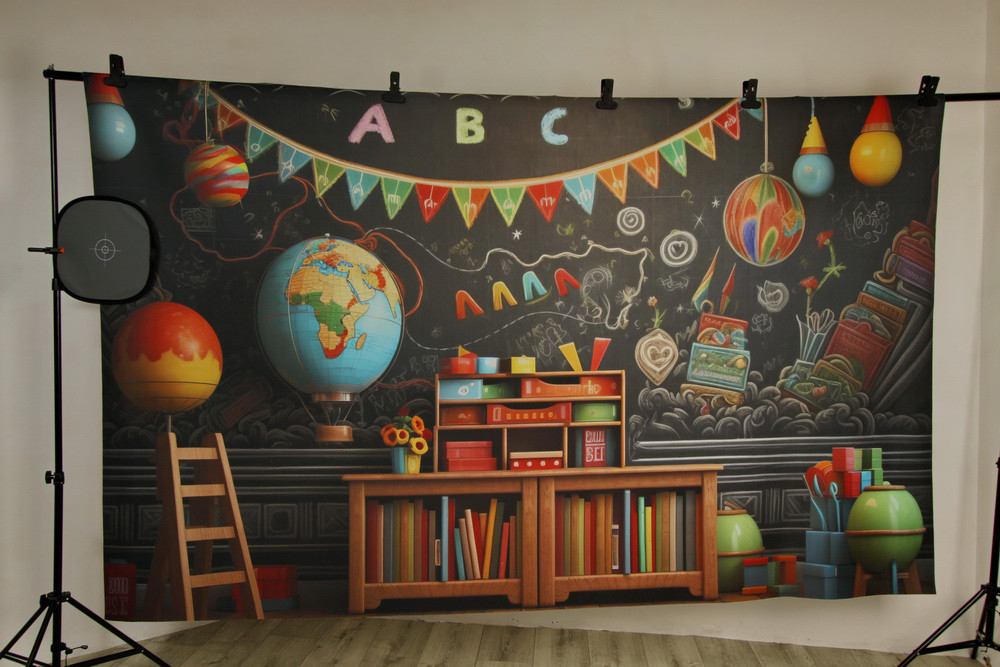 School backdrop "ABC"